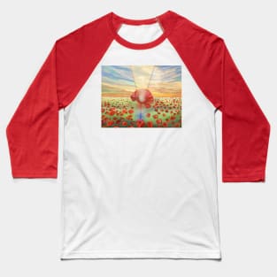 Poppy Fields Remembrance Memorial Baseball T-Shirt